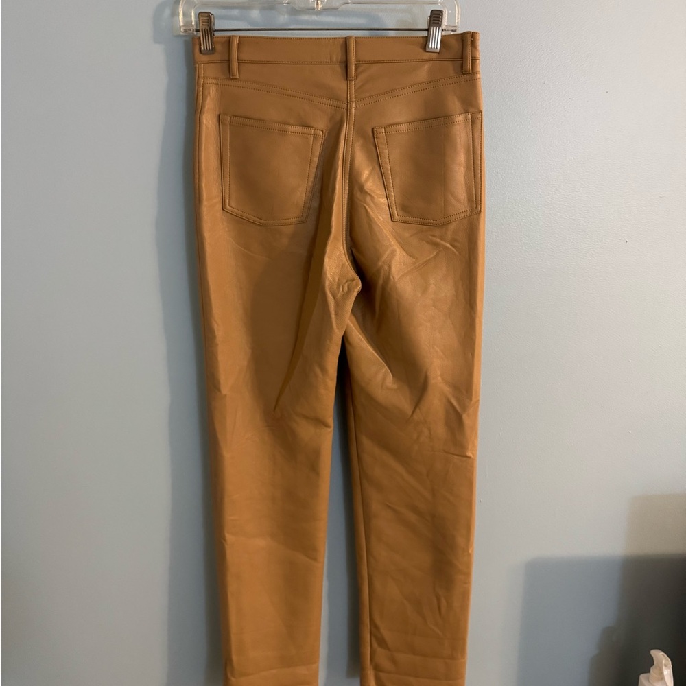 Wilfred by Aritizia tan faux leather pants size 4 - Picture 5 of 6